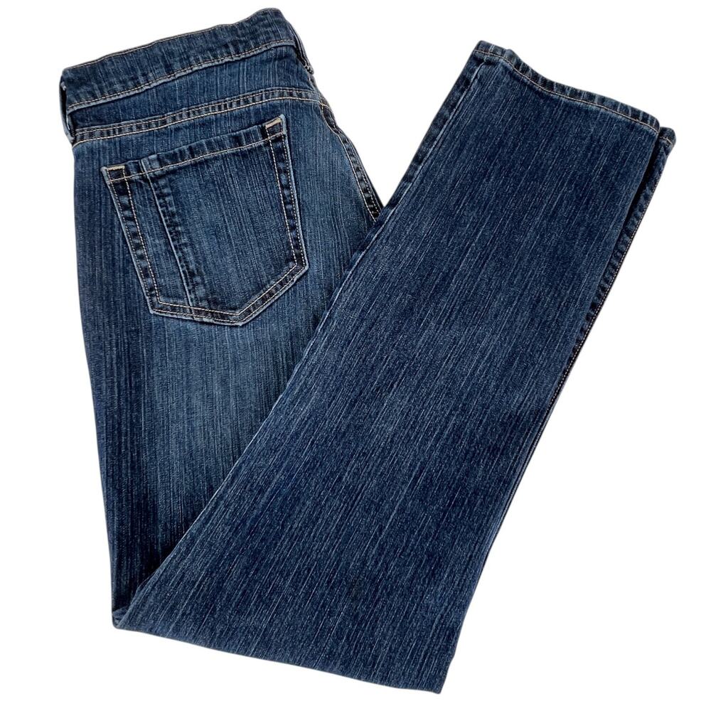 Old Navy The Sweetheart Denim Blue Jeans Front Pintuck Seams 12 Regular